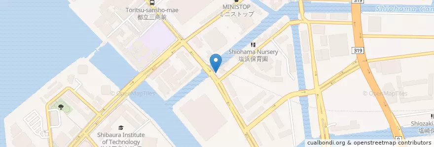 Mapa de ubicacion de 深川警察署浜園橋交番 en Japan, Tokio, 江東区.