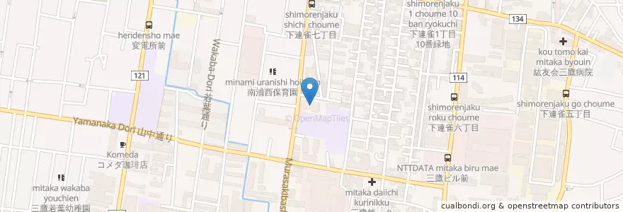 Mapa de ubicacion de 清恵会篠原病院 en ژاپن, 東京都, 三鷹市.