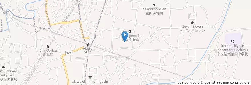 Mapa de ubicacion de 清瀬しらうめ幼稚園 en Japonya, 東京都, 清瀬市.