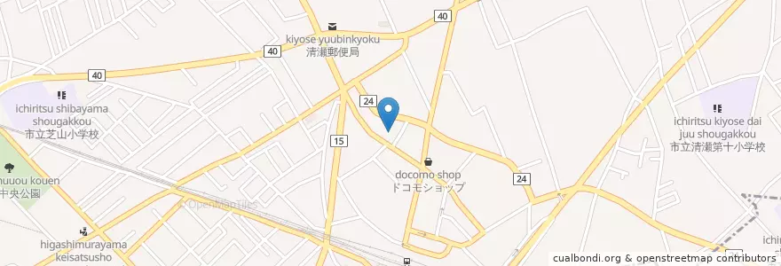 Mapa de ubicacion de 清瀬市立元町図書館 en Japan, Tokyo, Kiyose.