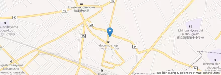 Mapa de ubicacion de 清瀬市立駅前乳児保育園 en 일본, 도쿄도, 清瀬市.