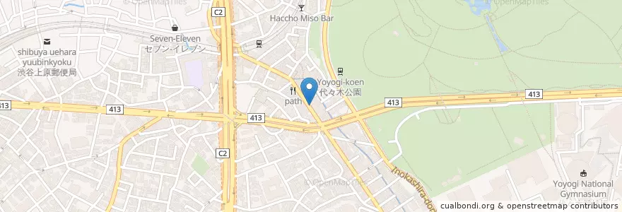 Mapa de ubicacion de 渋谷富ヶ谷一郵便局 en 日本, 東京都, 渋谷区.