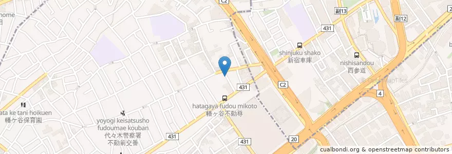 Mapa de ubicacion de 渋谷本町二郵便局 en Jepun, 東京都, 渋谷区.