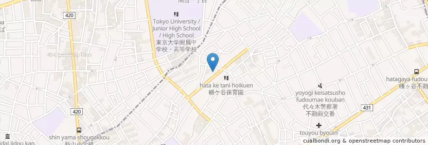 Mapa de ubicacion de 渋谷本町五郵便局 en Japan, 東京都, 渋谷区.