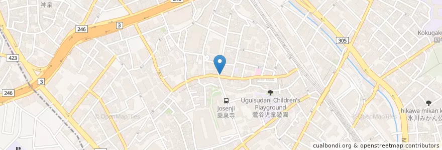 Mapa de ubicacion de 渋谷桜丘郵便局 en Japonya, 東京都, 渋谷区.