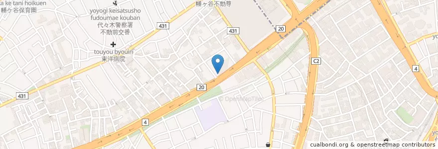 Mapa de ubicacion de 渋谷消防署代々木出張所 en Japan, 東京都, 渋谷区.