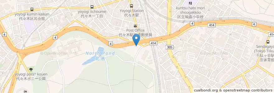 Mapa de ubicacion de 渋谷消防署原宿出張所 en Jepun, 東京都, 渋谷区.