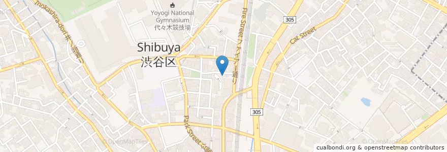 Mapa de ubicacion de 渋谷社会保険事務所 en Japan, 東京都, 渋谷区.