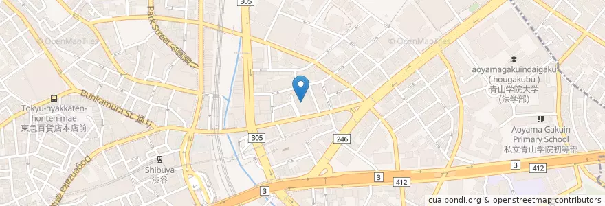 Mapa de ubicacion de 渋谷郵便局 en 日本, 東京都, 渋谷区.