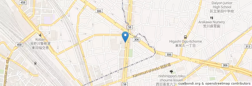 Mapa de ubicacion de 滝野川消防署田端出張所 en 日本, 东京都/東京都, 北区.