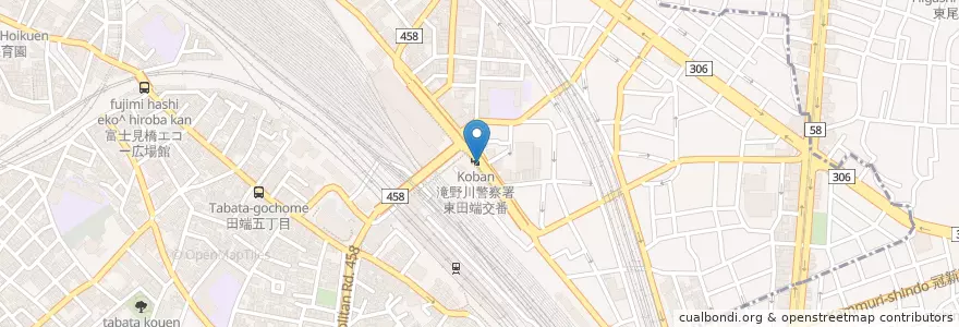 Mapa de ubicacion de 滝野川警察署 東田端交番 en 일본, 도쿄도, 北区.