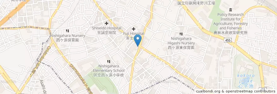 Mapa de ubicacion de 滝野川警察署 谷戸駐在所 en ژاپن, 東京都, 北区.