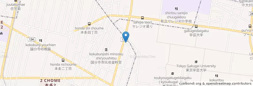 Mapa de ubicacion de 熊谷記念病院 en 日本, 東京都, 小金井市.