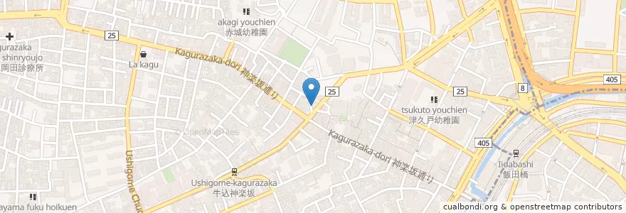 Mapa de ubicacion de 牛込警察署神楽坂上交番 en Japon, Tokyo, Shinjuku.