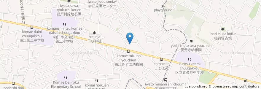 Mapa de ubicacion de 狛江みずほ幼稚園 en Japón, Tokio, Setagaya.