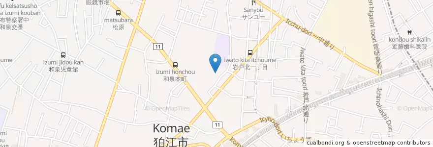 Mapa de ubicacion de 狛江子どもの家 en Japon, Tokyo, 狛江市.