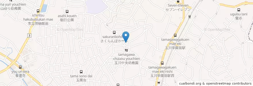 Mapa de ubicacion de 玉川さくら保育園 en 일본, 도쿄도, 町田市.