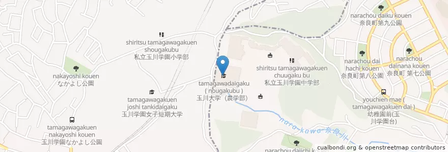 Mapa de ubicacion de 玉川大学（農学部） en Japonya, 東京都, 町田市.