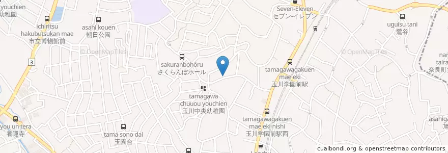 Mapa de ubicacion de 玉川学園前郵便局 en 일본, 도쿄도, 町田市.