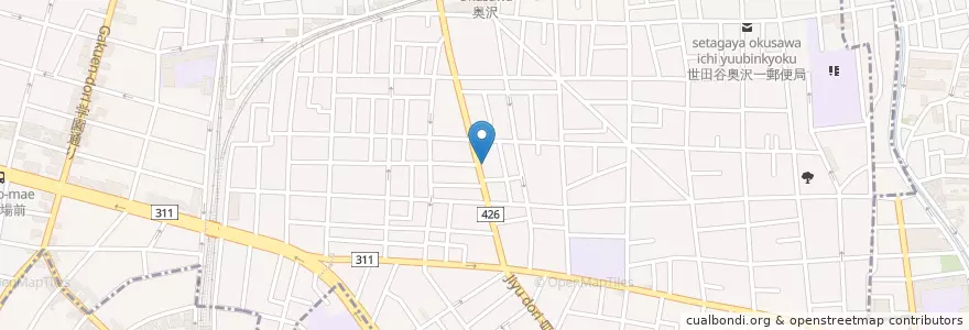 Mapa de ubicacion de 玉川消防署奥沢出張所 en Japan, 東京都, 世田谷区.