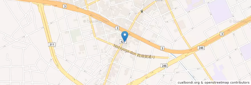 Mapa de ubicacion de 玉川消防署用賀出張所 en Japan, 東京都, 世田谷区.