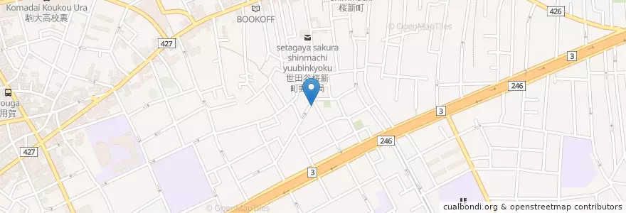 Mapa de ubicacion de 玉川警察署桜新町交番 en Jepun, 東京都, 世田谷区.