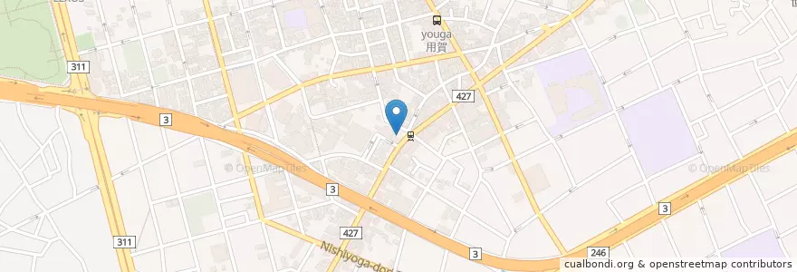 Mapa de ubicacion de 玉川警察署用賀交番 en Japon, Tokyo, 世田谷区.