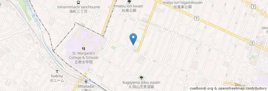 Mapa de ubicacion de 玉成幼稚園 en Japan, 東京都, 杉並区.