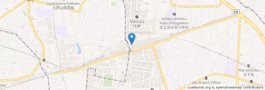 Mapa de ubicacion de 田園調布警察署大岡山駅前交番 en Japan, Tokyo, Meguro, Ota.