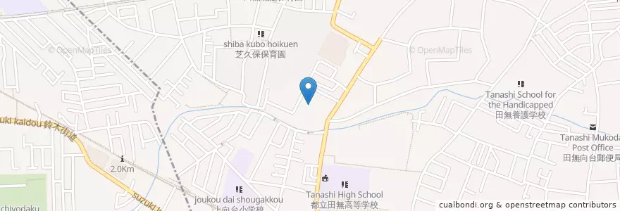 Mapa de ubicacion de 田無向ケ丘幼稚園 en Giappone, Tokyo, 西東京市.