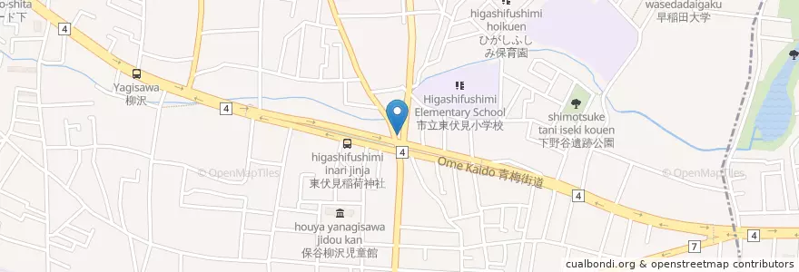 Mapa de ubicacion de 田無警察署坂下交番 en Japan, Tokyo, Nishitokyo.