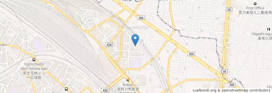 Mapa de ubicacion de Tabata Sakura Kindergarten en Japan, Tokyo, Kita.