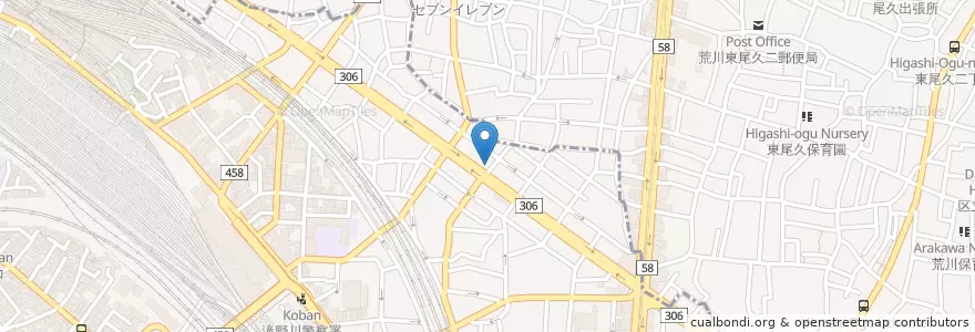 Mapa de ubicacion de 田端中央診療所 en ژاپن, 東京都.