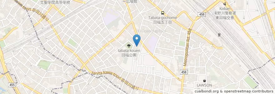 Mapa de ubicacion de 田端保育園 en Japan, 東京都, 北区.