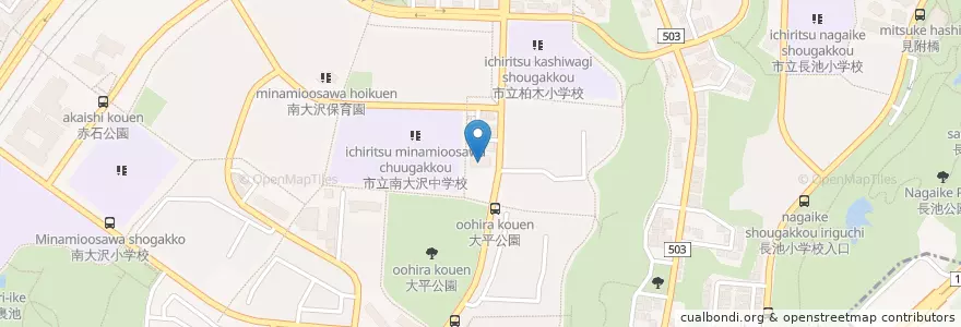 Mapa de ubicacion de 由木あすなろ保育園 en Japan, 東京都, 八王子市.