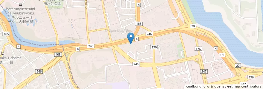 Mapa de ubicacion de 町村会館内郵便局 en Japan, 東京都, 千代田区.