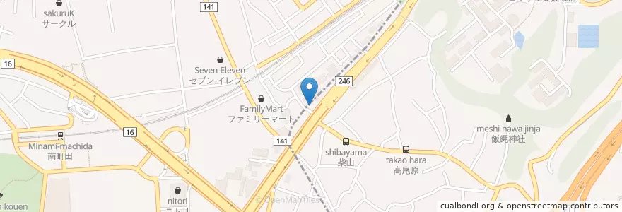 Mapa de ubicacion de 町田南つくし野郵便局 en Japón, Tokio, Machida, 緑区.
