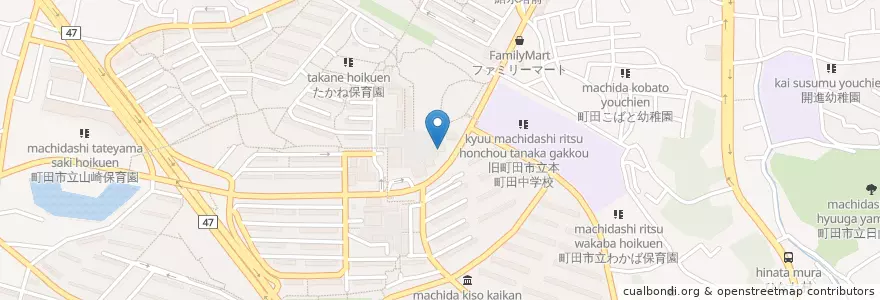 Mapa de ubicacion de 町田市立木曽山崎図書館 en Japan, Tokyo, Machida.