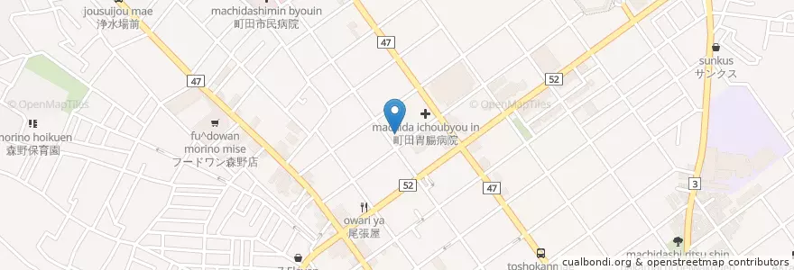 Mapa de ubicacion de 町田文化幼稚園 en 日本, 東京都, 町田市.