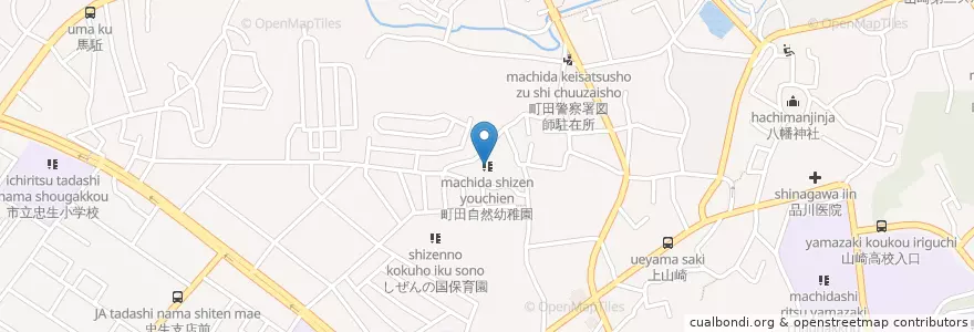 Mapa de ubicacion de 町田自然幼稚園 en Japão, Tóquio, 町田市.