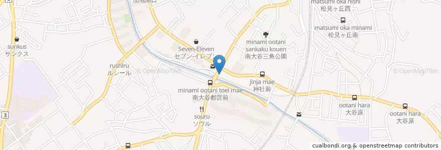 Mapa de ubicacion de 町田警察署南大谷駐在所 en Giappone, Tokyo, 町田市.