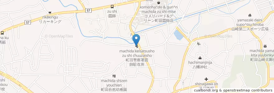 Mapa de ubicacion de 町田警察署図師駐在所 en Japão, Tóquio, 町田市.