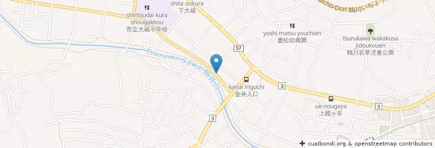 Mapa de ubicacion de 町田警察署大蔵駐在所 en Japon, Tokyo, 町田市.