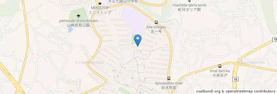 Mapa de ubicacion de 町田警察署山崎交番 en Japão, Tóquio, 町田市.