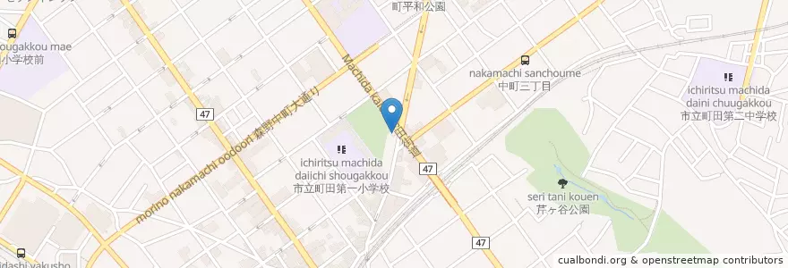 Mapa de ubicacion de 町田警察署 中町交番 en Jepun, 東京都, 町田市.