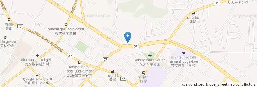 Mapa de ubicacion de 町田警察署忠生駐在所 en Japan, Tokyo, Machida.