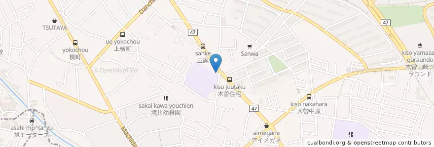 Mapa de ubicacion de 町田警察署木曽交番 en Japão, Tóquio, 町田市.