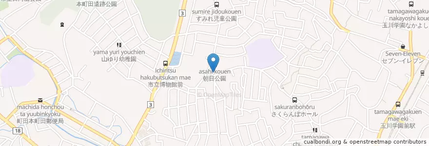 Mapa de ubicacion de 町田警察署玉林台駐在所 en Japão, Tóquio, 町田市.