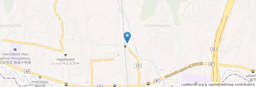 Mapa de ubicacion de 南大沢警察署相原駅前交番 en 日本, 東京都, 町田市.