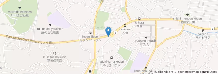 Mapa de ubicacion de 町田警察署藤の台団地交番 en Jepun, 東京都, 町田市.